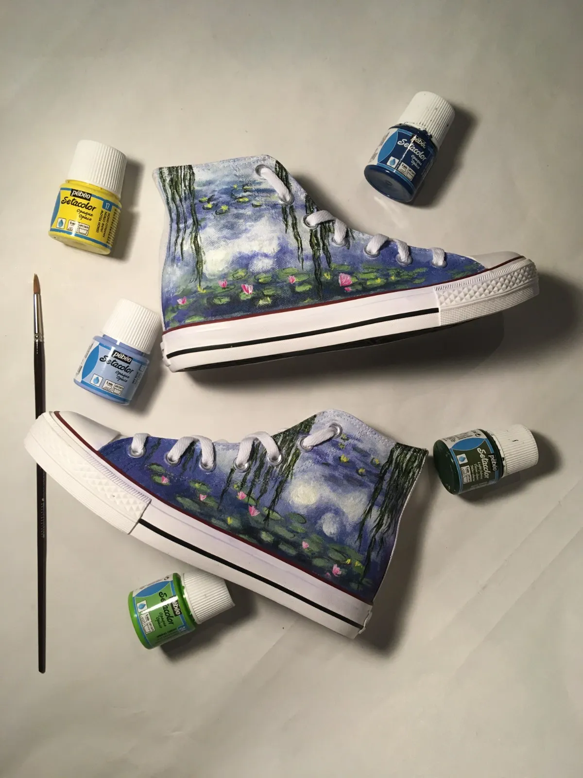 Zapatillas de lona pintadas a mano